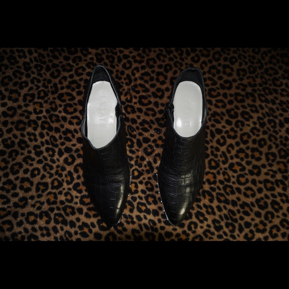 ON SALE 1.State Black Croc Studded Leather Bootie - Picture 5 of 8